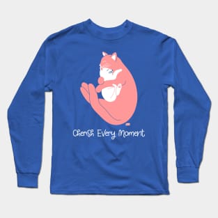 Cherish Every Moment | Cat Love (Blue) Long Sleeve T-Shirt